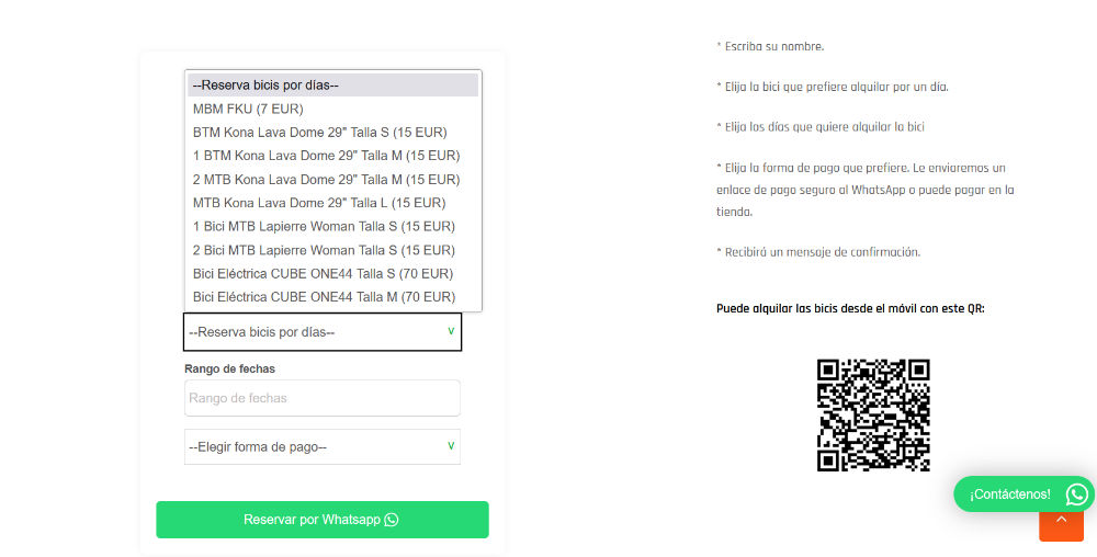 Bienvenidos a la nueva web de Ribera Bike Shop 3 funcionamiento web ribera bike shop